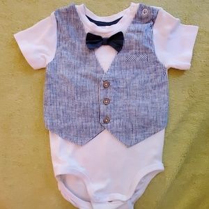 Short sleeve formal onesie